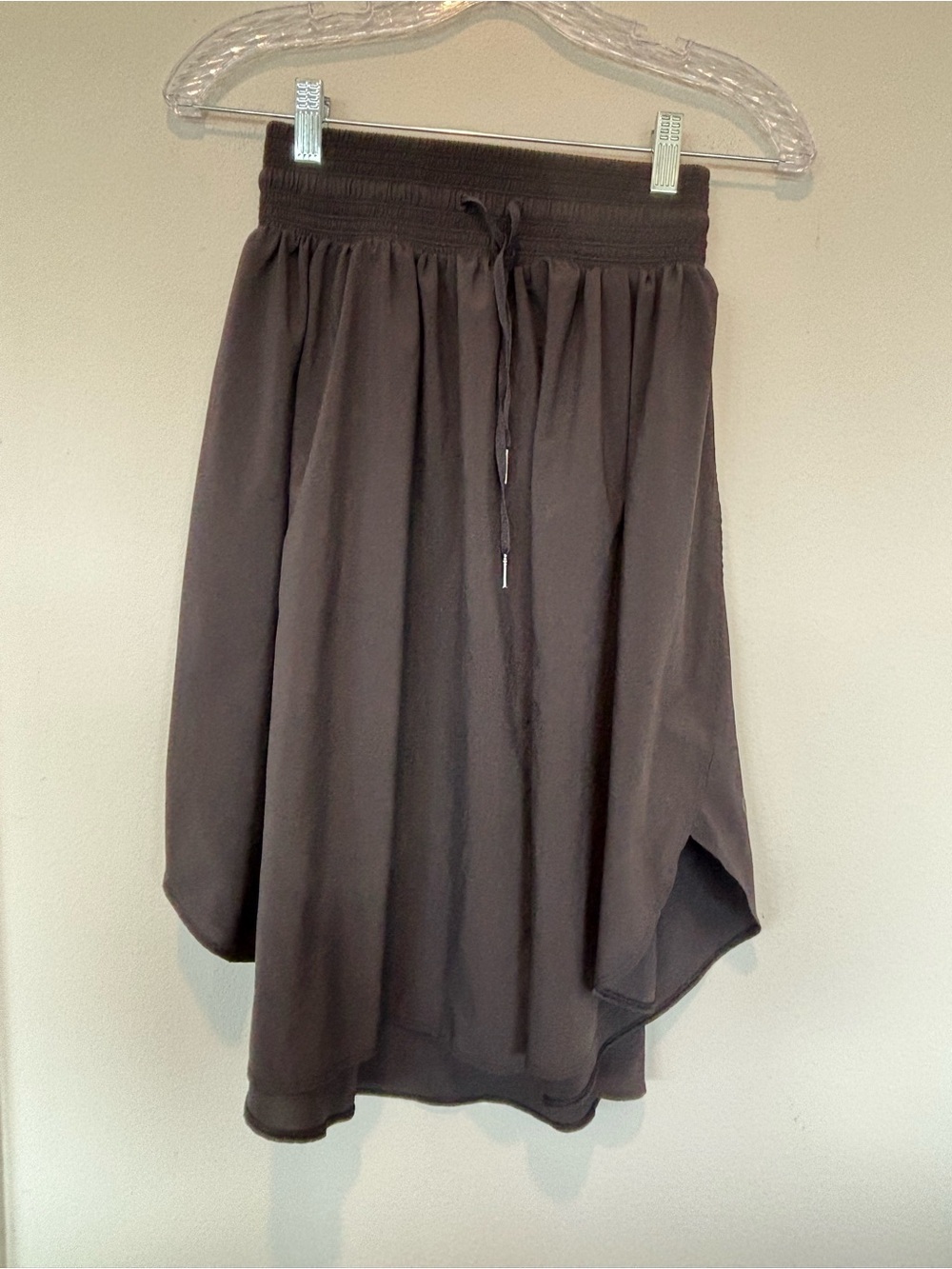 lululemon athletica Black High-Low Drawstring Waist Skirt